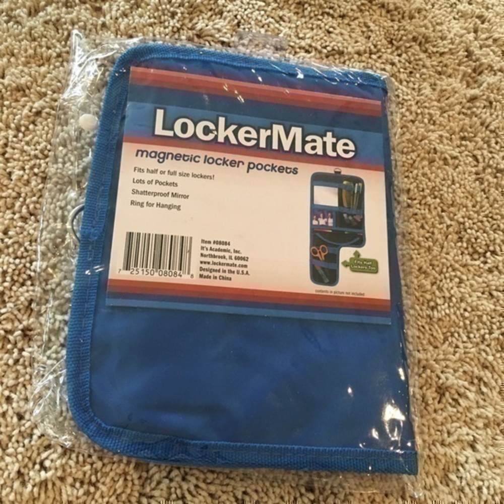 Blue LockerMate magnetic locker pockets